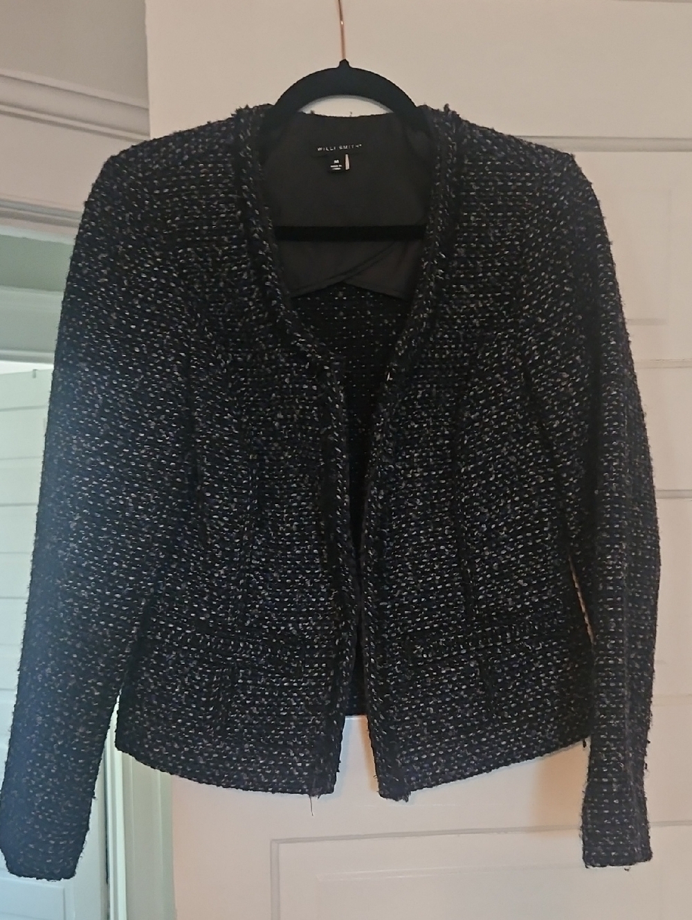 Willi Smith Dark Blue Tweed Blazer